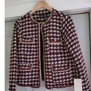 Zara Textured Tweed Blazer